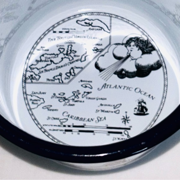 Pusser’s Rum Enamel Tin Cup Pair British Navy Virgin Islands Map Ship Schooner - Picture 4 of 7